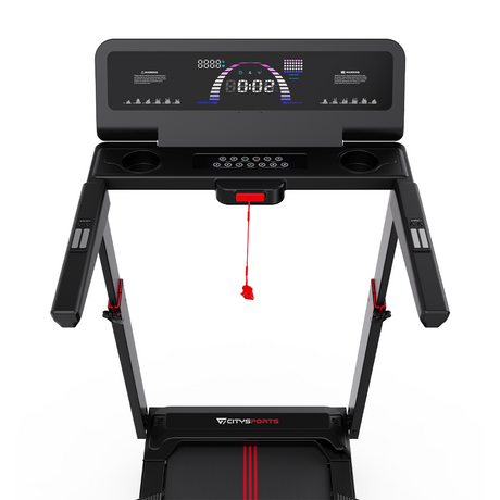 CITYSPORTS NB2 — Treadmill 3700W, 1–16,5 km/h, 15 levels elec | Foldable, Black