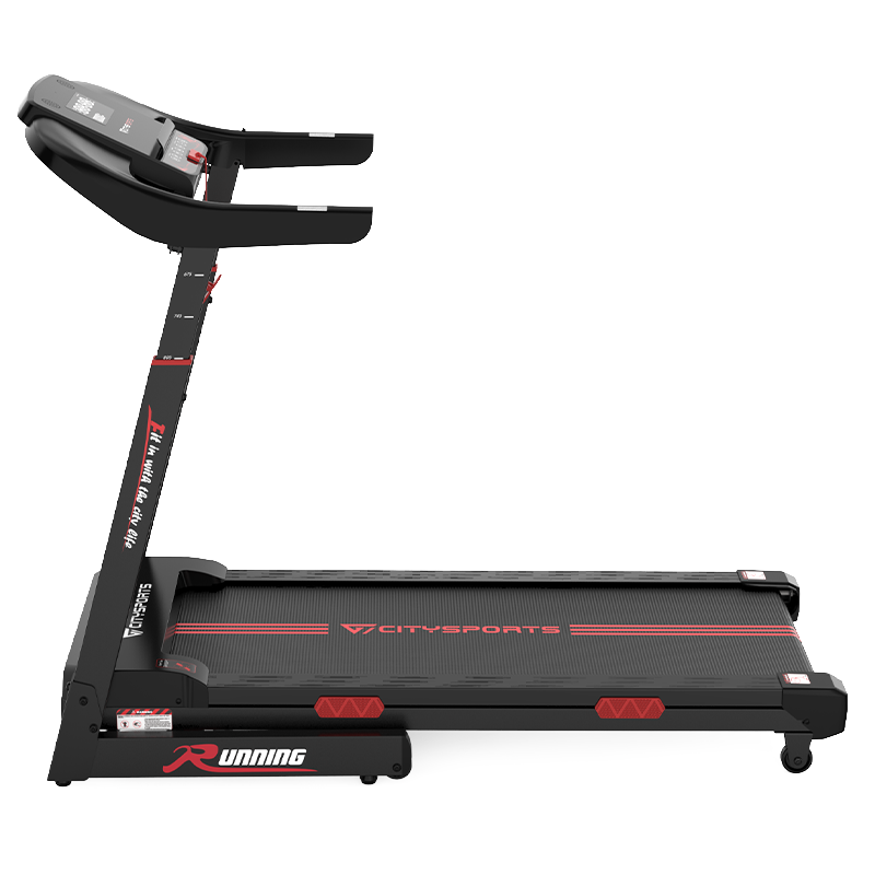Cinta de correr CITYSPORTS WP16, en vista lateral izquierda de tres cuartos